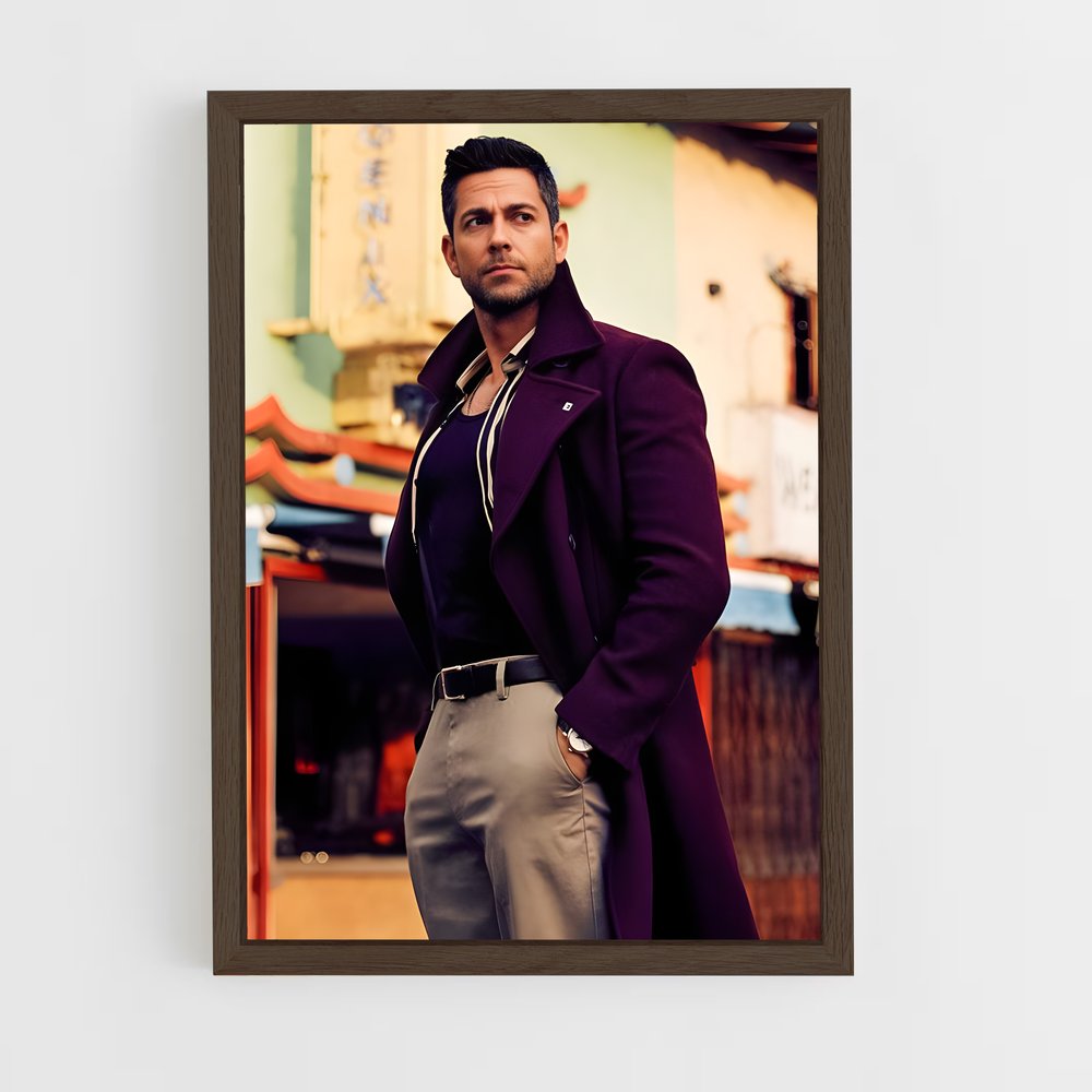 ap-zachary levi-4 cadre Bois foncé