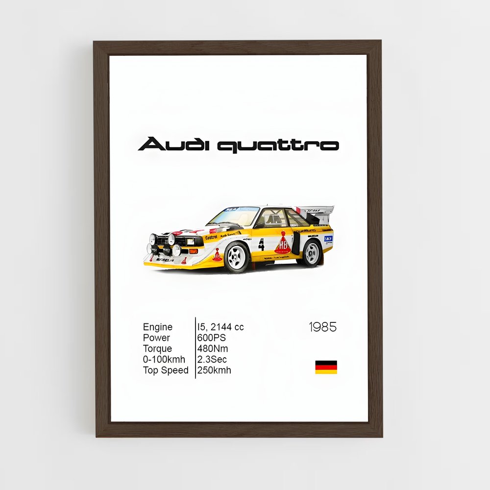 audi-6 cadre Bois foncé