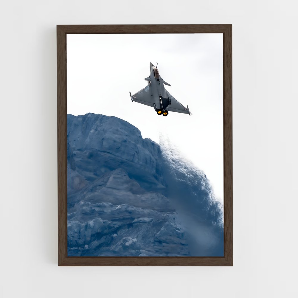 avion-de-chasse-11 cadre Bois foncé