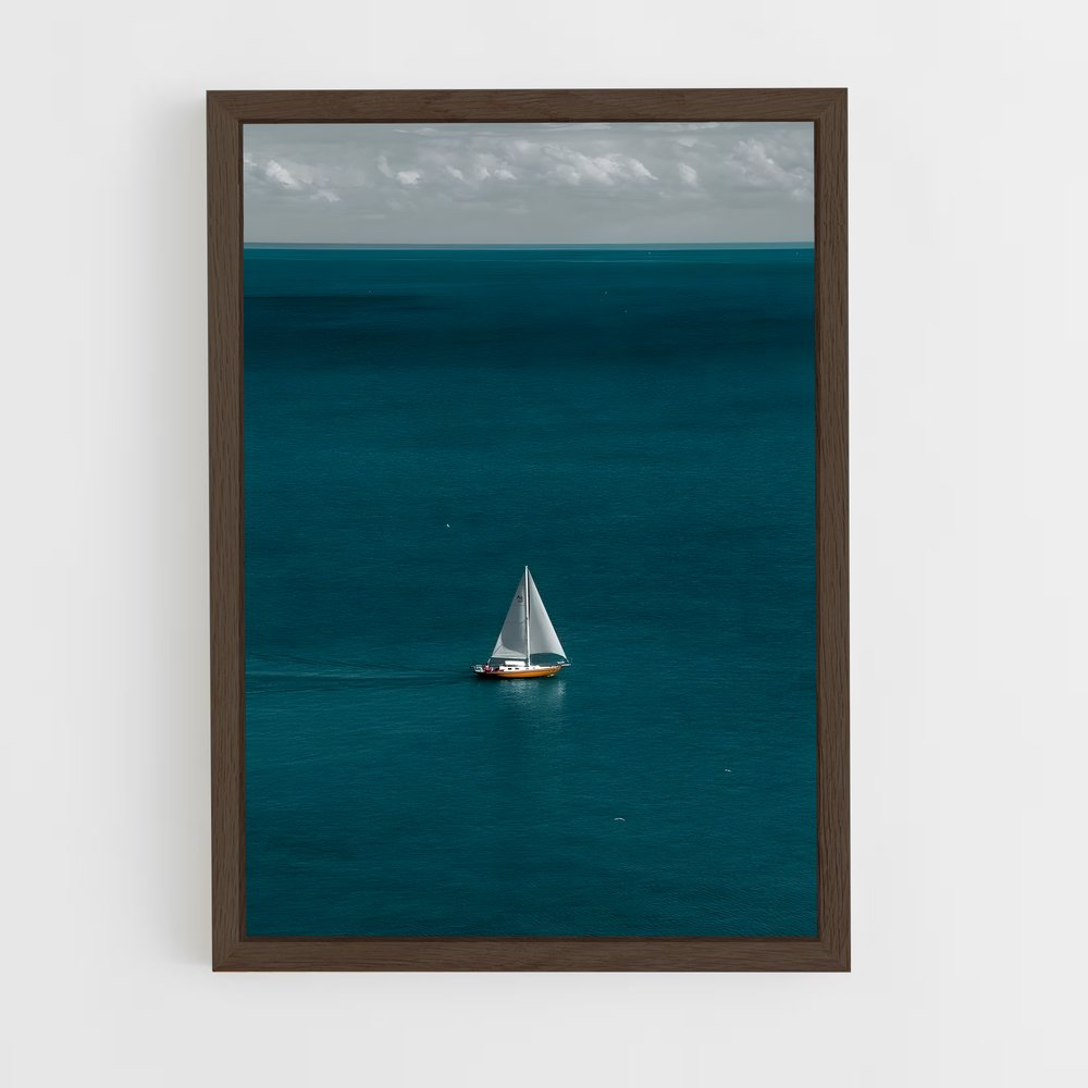 bateaux-9 cadre Bois foncé