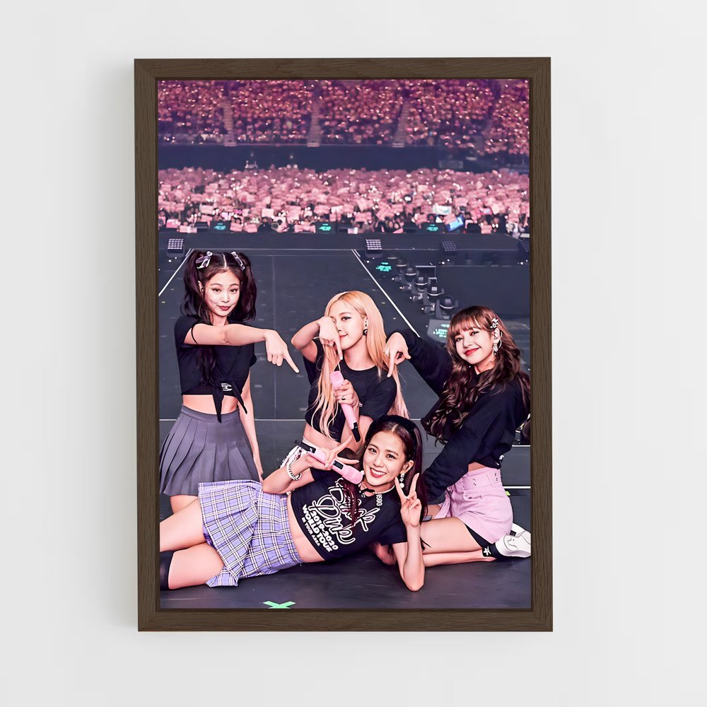 blackpink-8 cadre Bois foncé