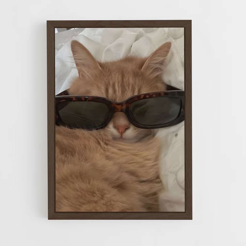 cat-1 cadre Bois foncé