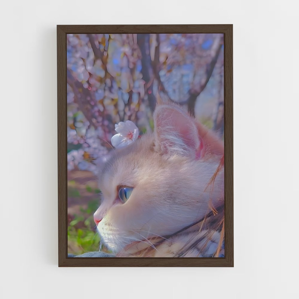 cat-3 cadre Bois foncé