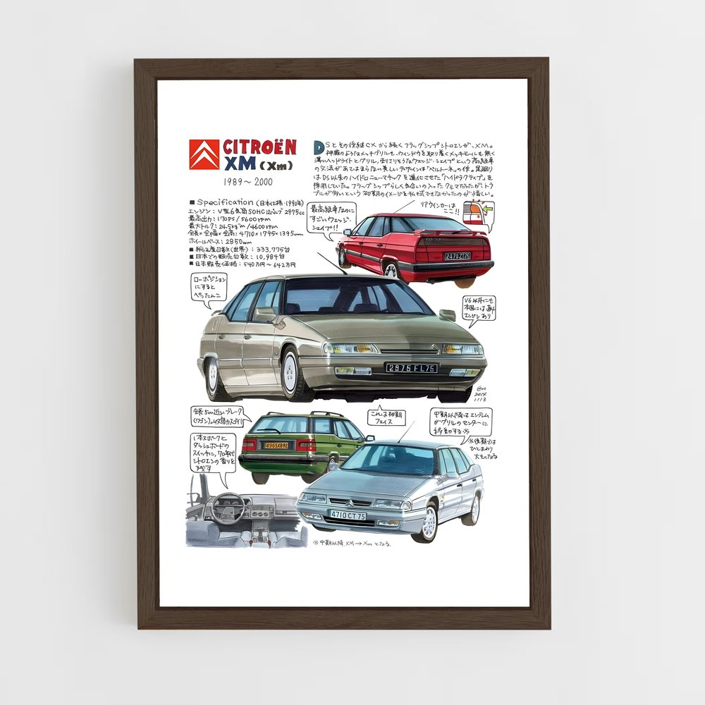 citroen-5 cadre Bois foncé