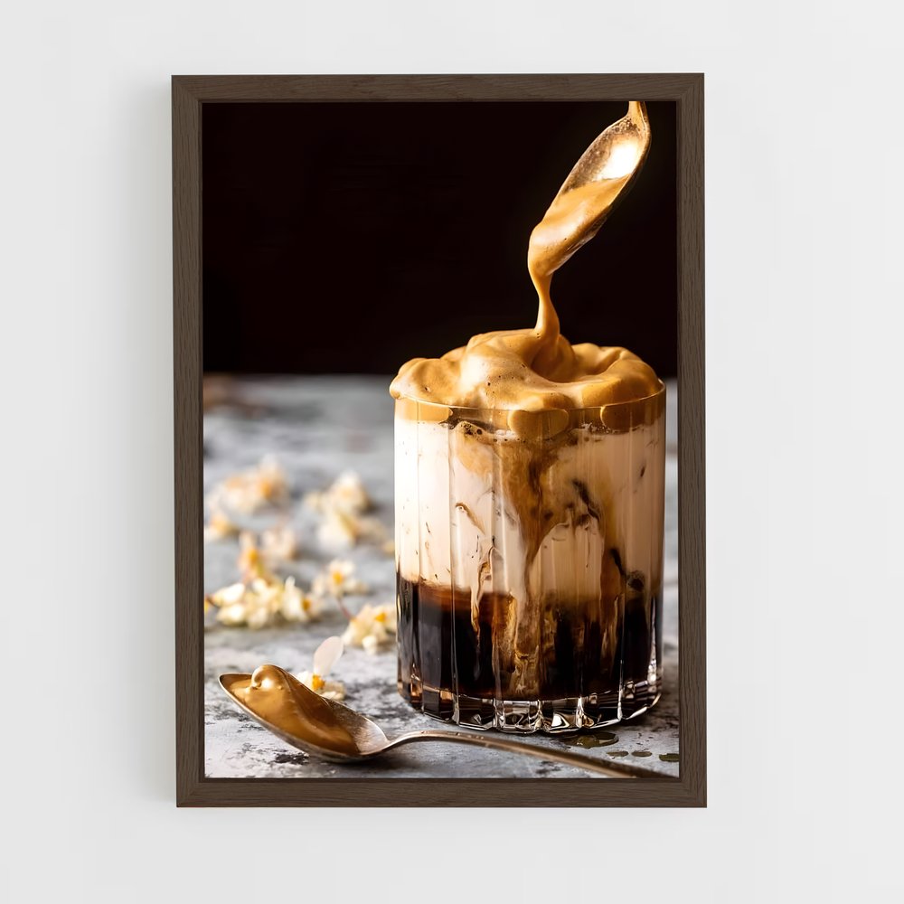 coffee-5 cadre Bois foncé