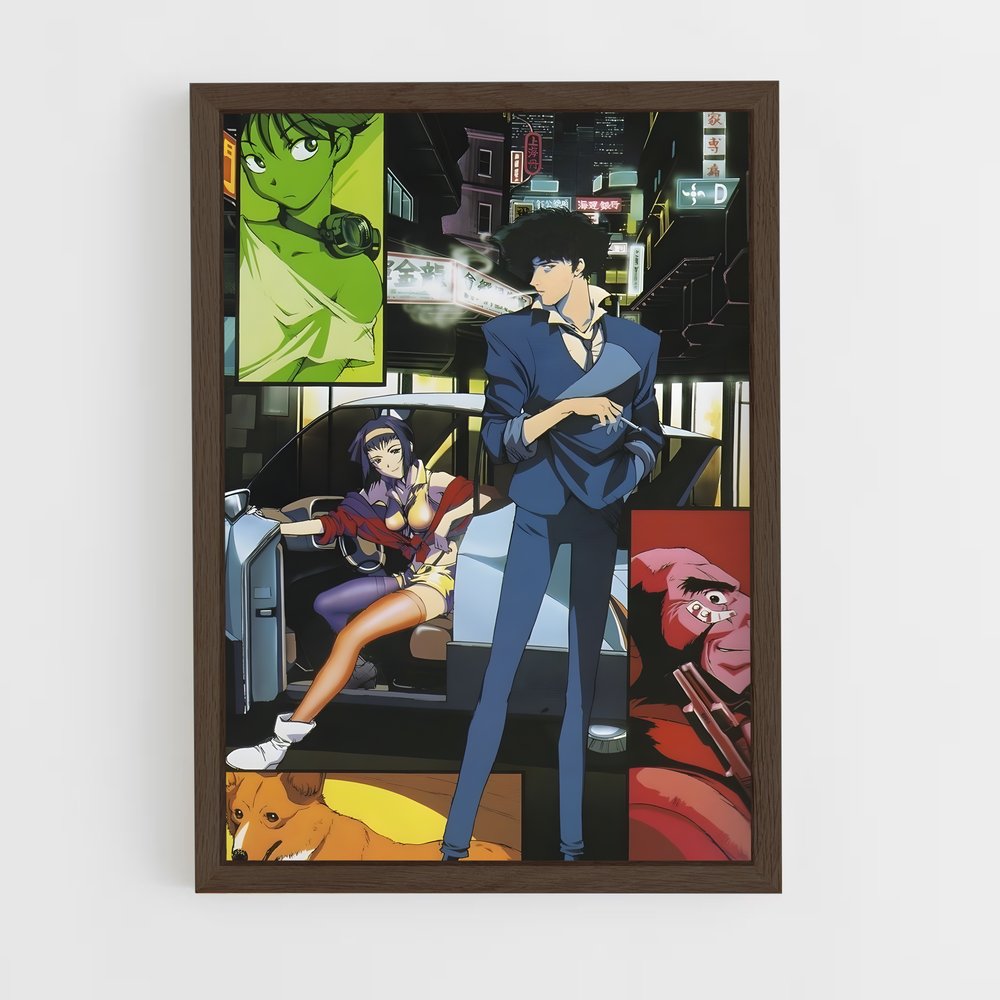 cowboy-bebop-12 cadre Bois foncé