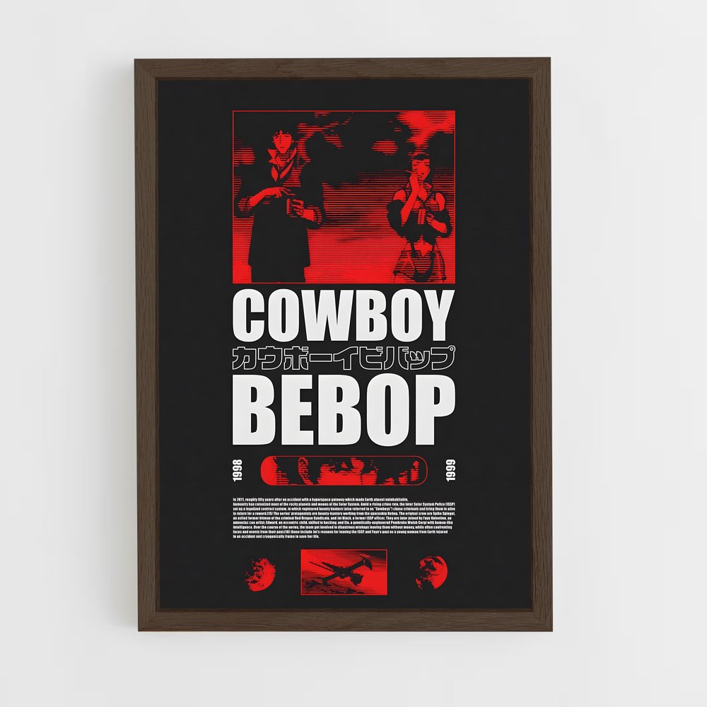 cowboy-bebop-2 cadre Bois foncé
