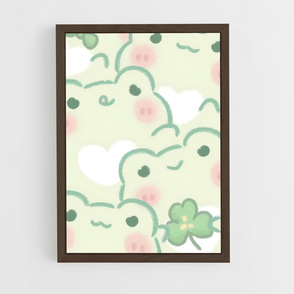 cute-animals-20 cadre Bois foncé