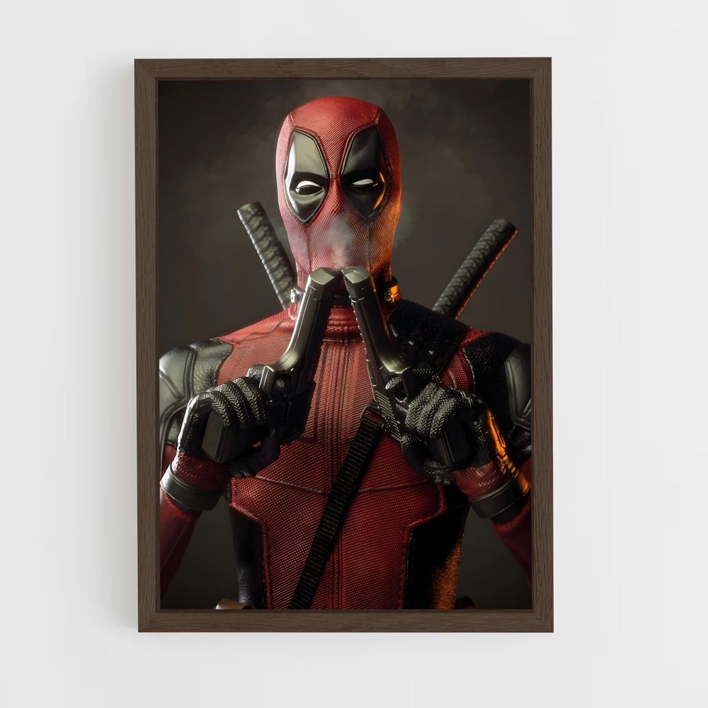 deadpool-4 cadre Bois foncé