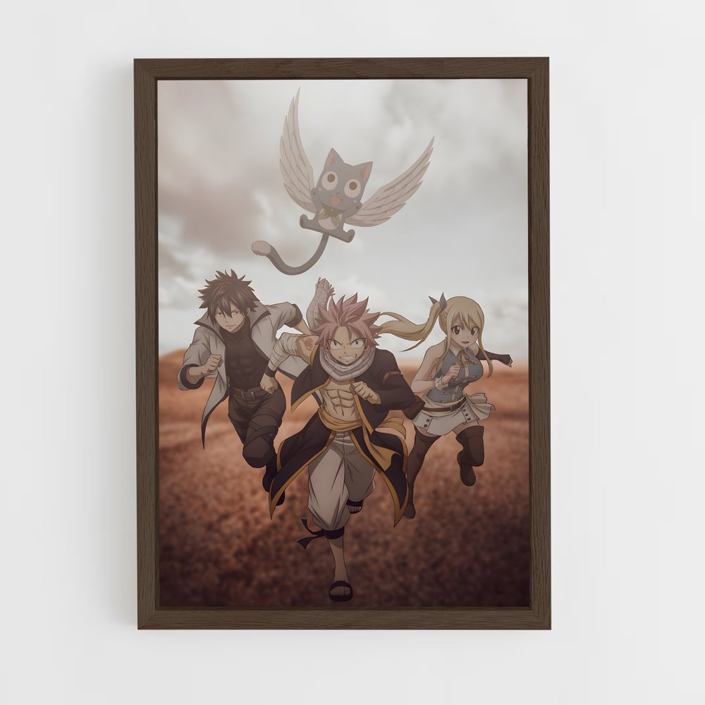 fairy-tail-1 cadre Bois foncé