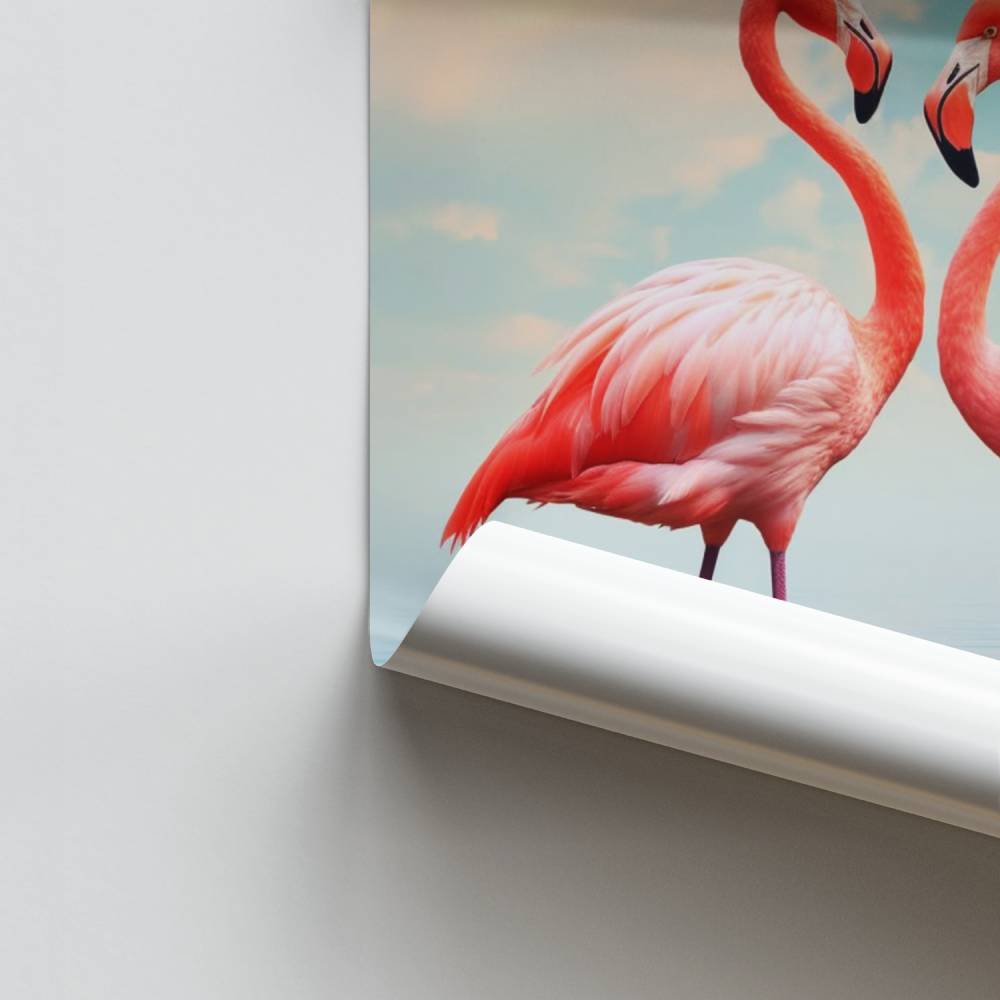 Poster Flamant Romance