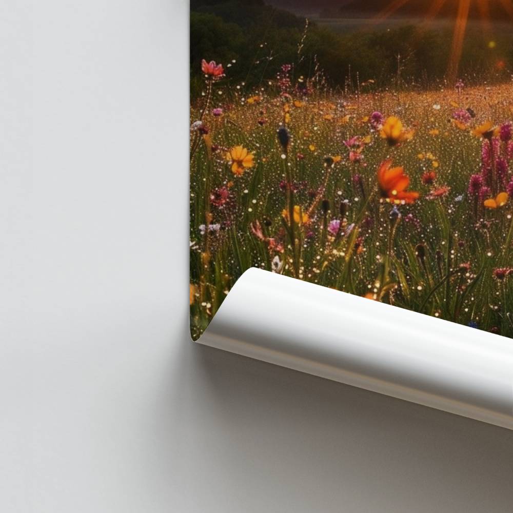 Poster Soleil Fleurissant