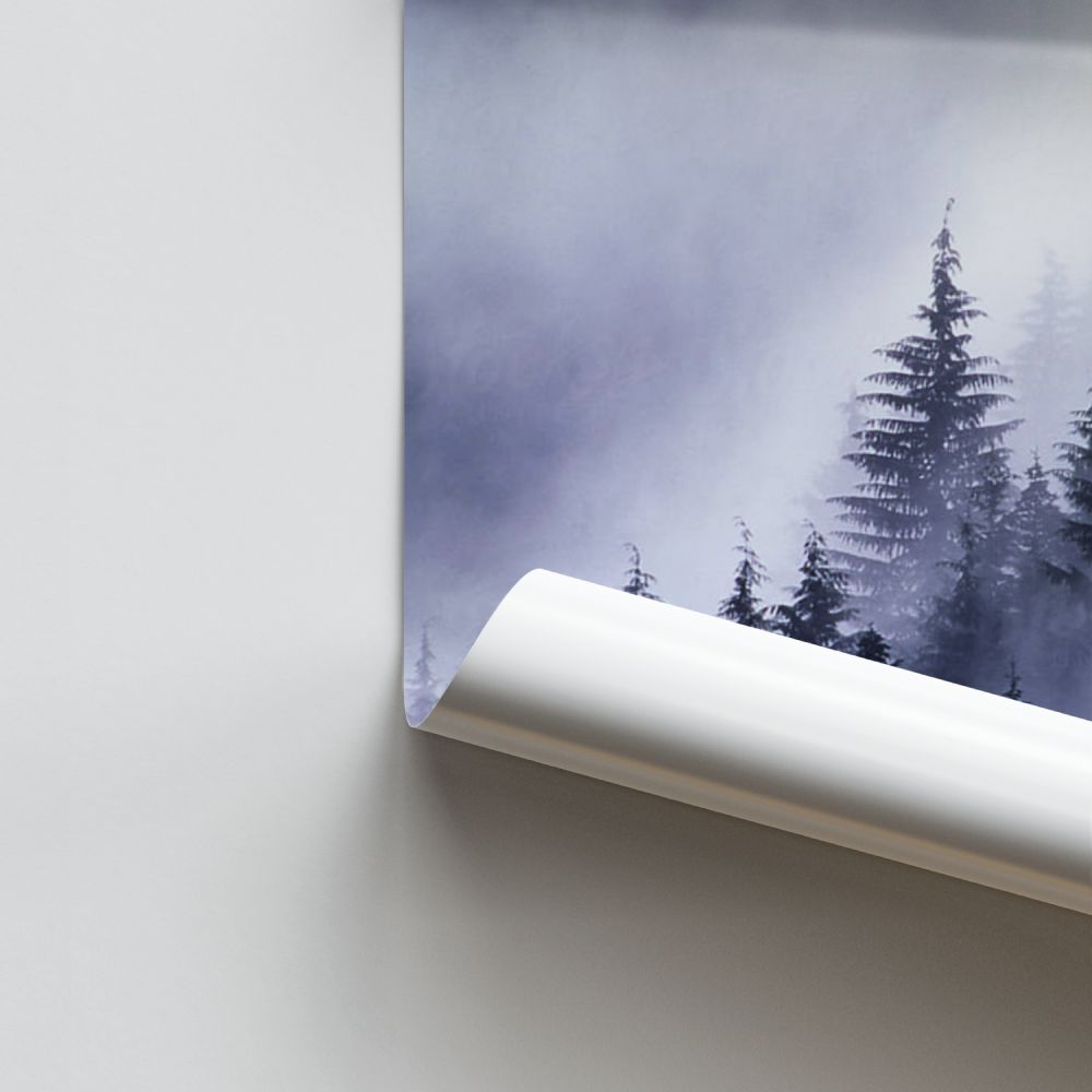 Poster Forêt Brume