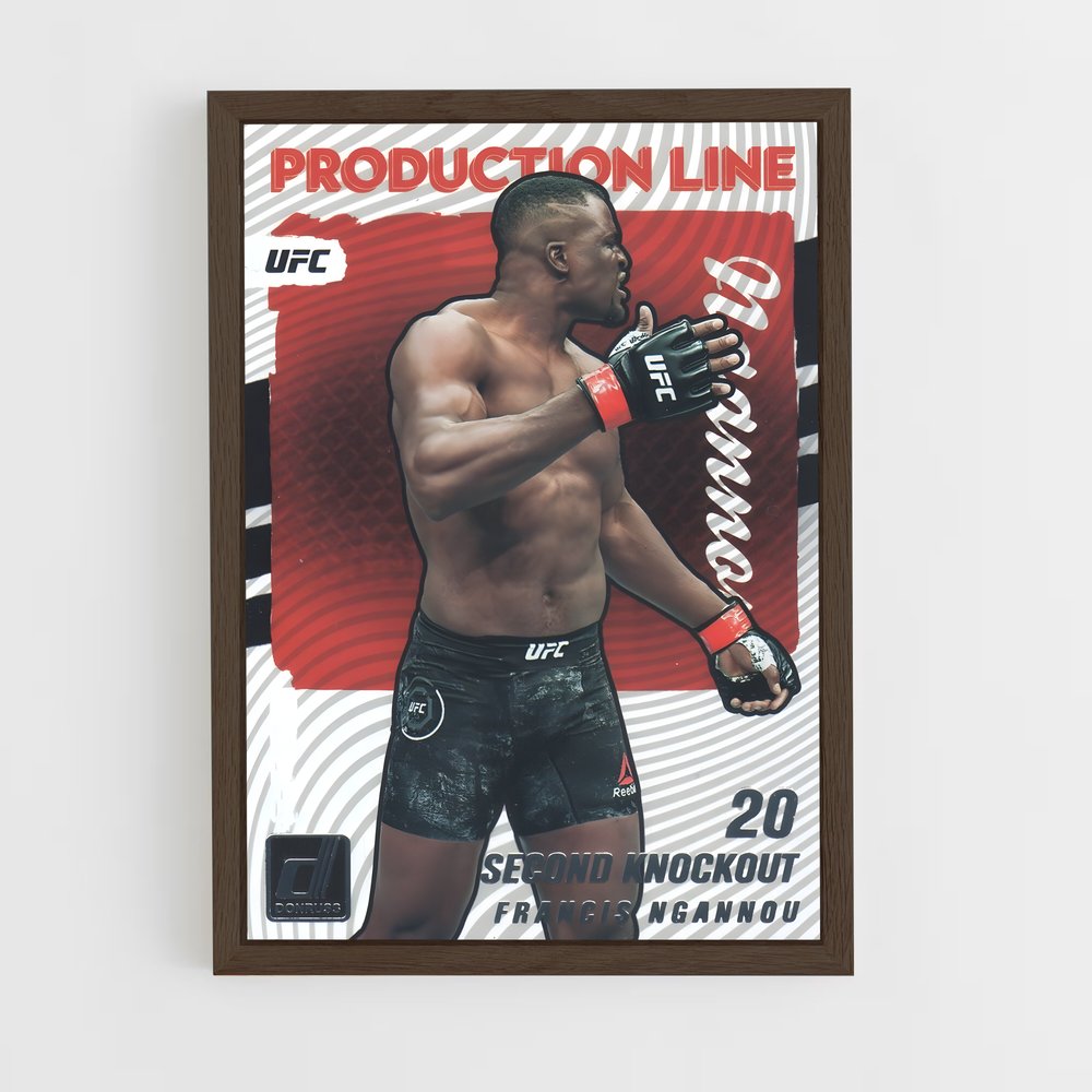 francis-ngannou-3 cadre Bois foncé