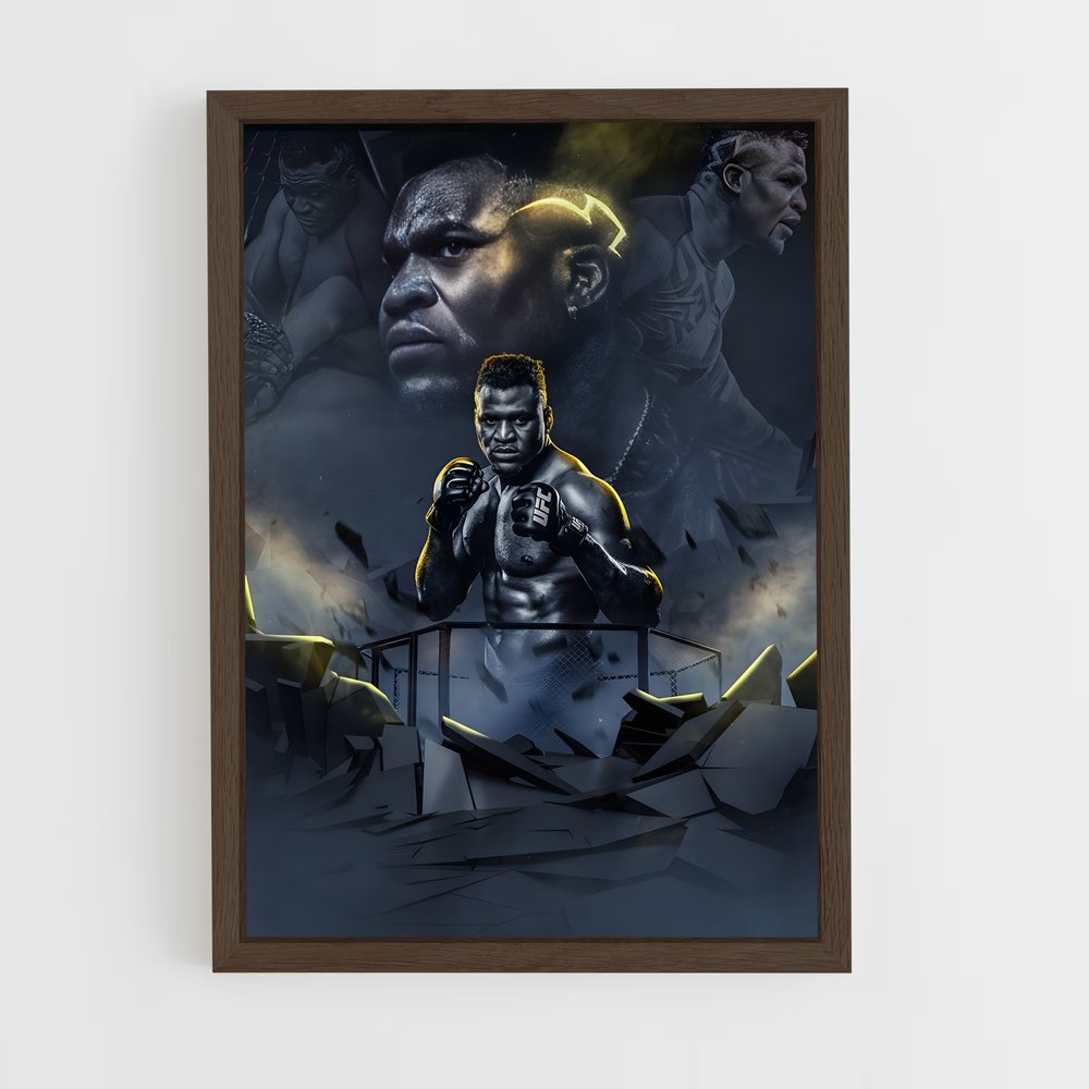 francis-ngannou-9 cadre Bois foncé
