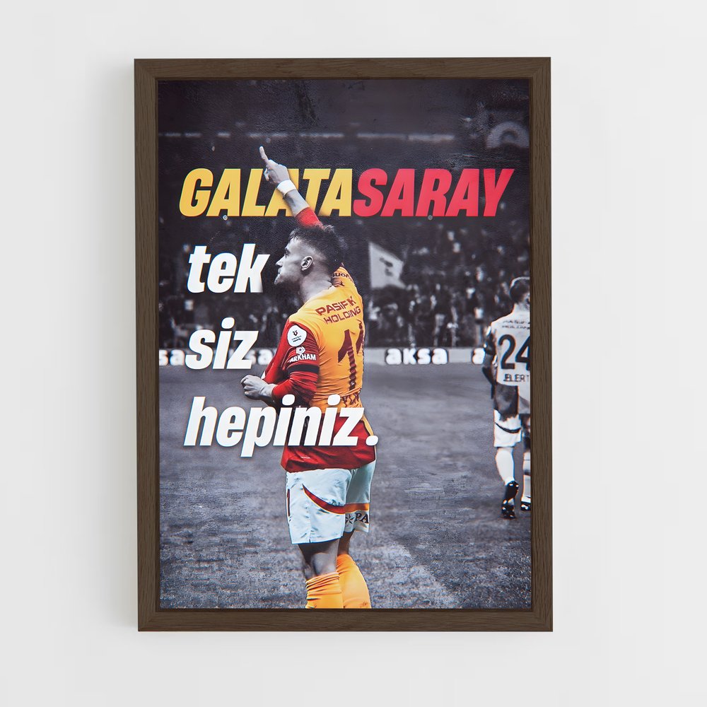 galatasaray-5 cadre Bois foncé