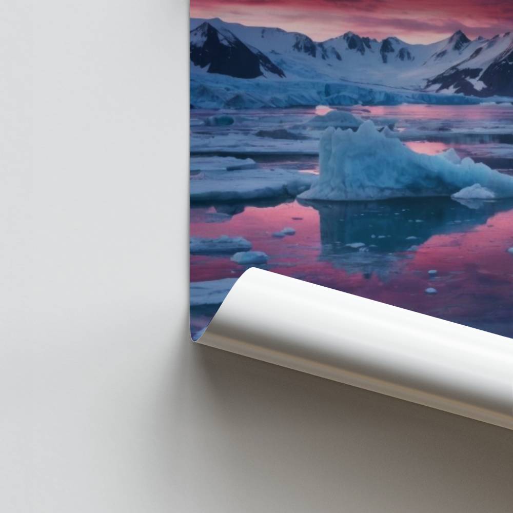 Poster Crépuscule Glacial