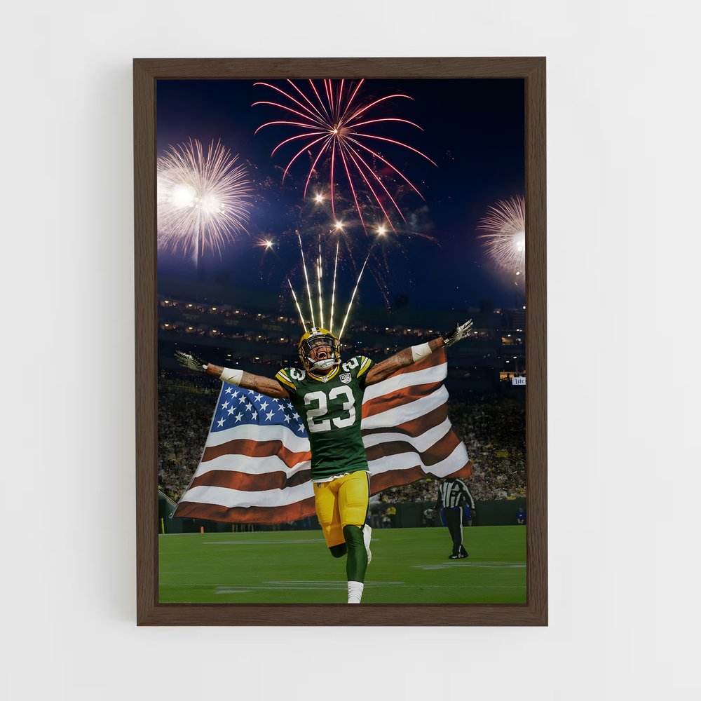 green-bay-packers-1 cadre Bois foncé