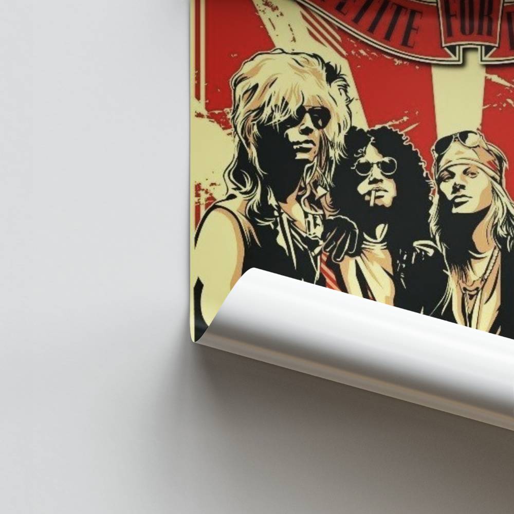 Poster Rock Légendaire Roses