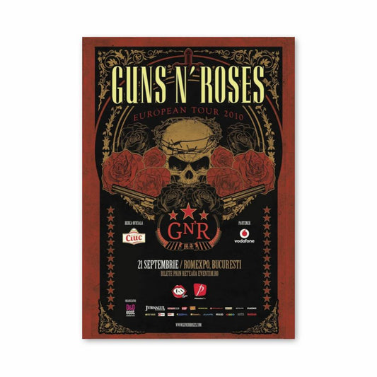 Poster Skull and Roses Tour