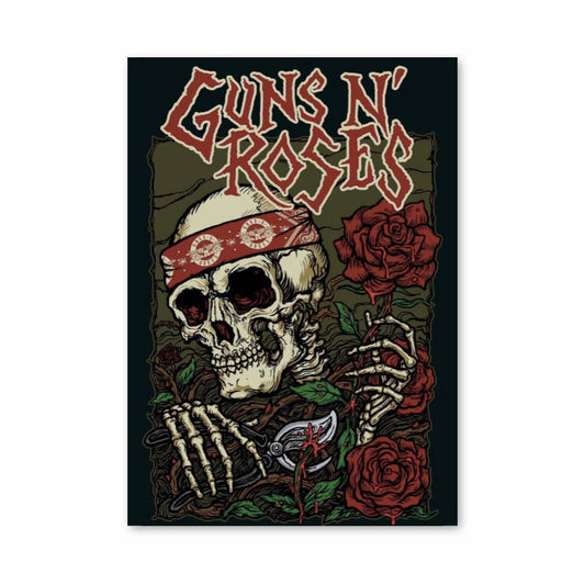 Poster Skull and Roses