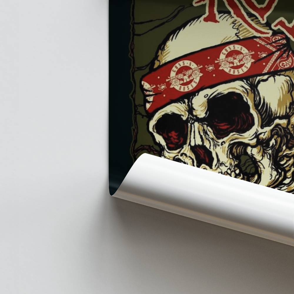 Poster Skull and Roses