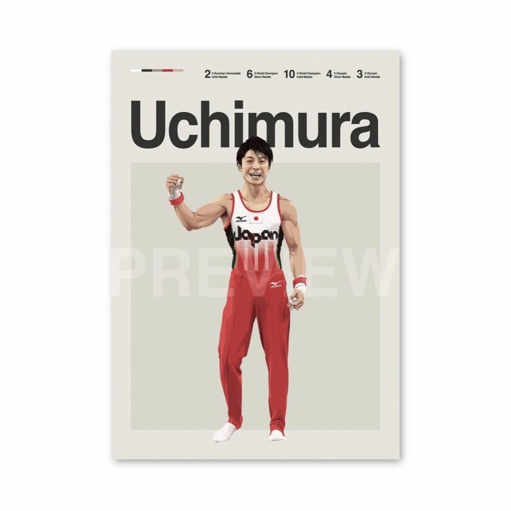 Poster Champion Gymnastique