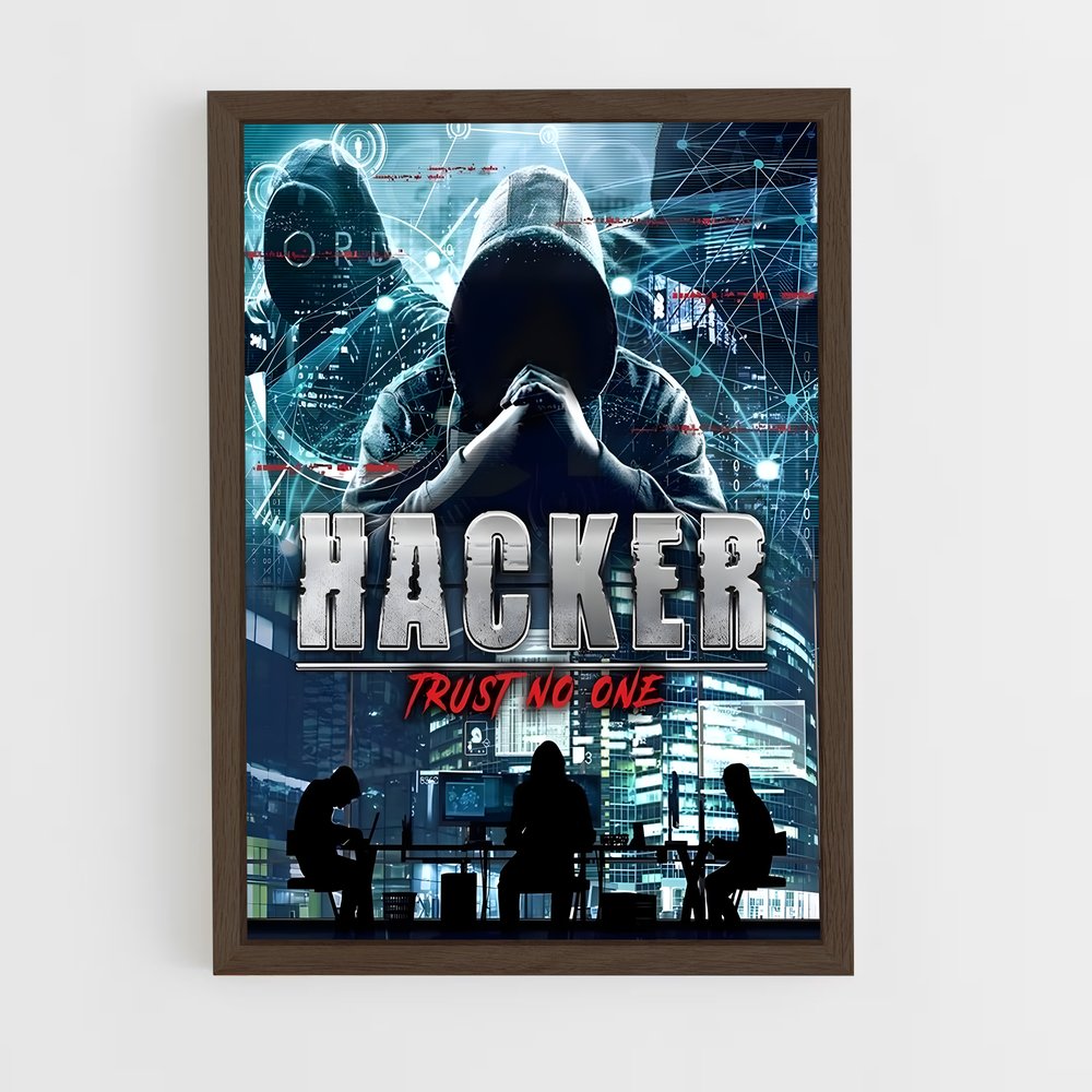 hacker-3 cadre Bois foncé