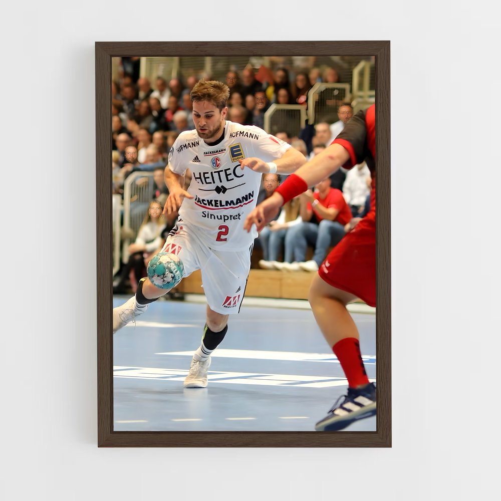 handball-9 cadre Bois foncé