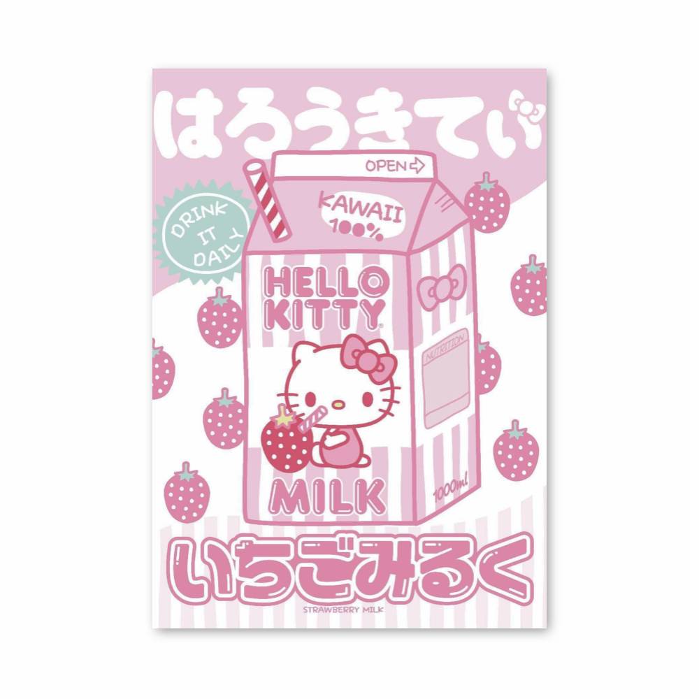 Poster Hello Kitty Fraise
