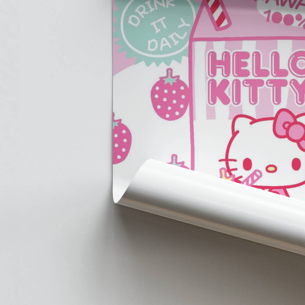 Poster Hello Kitty Fraise