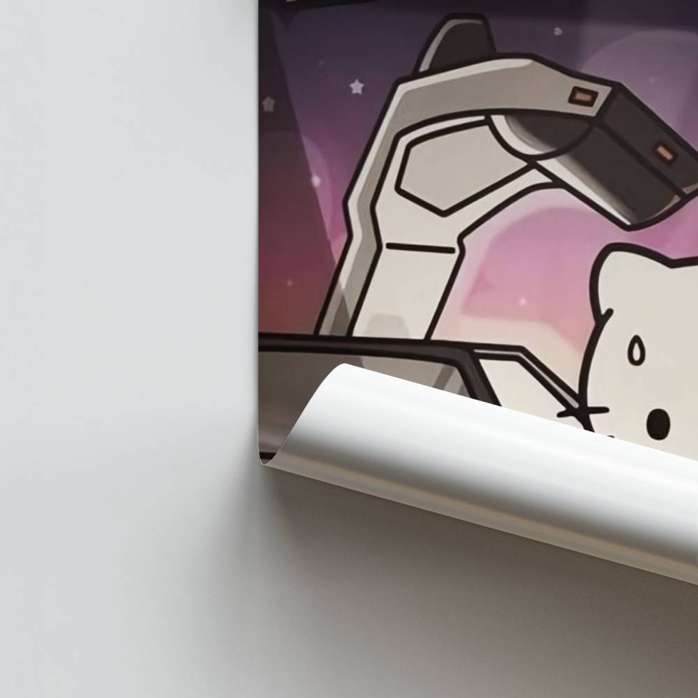 Poster Retour vers le Futur Kawaii