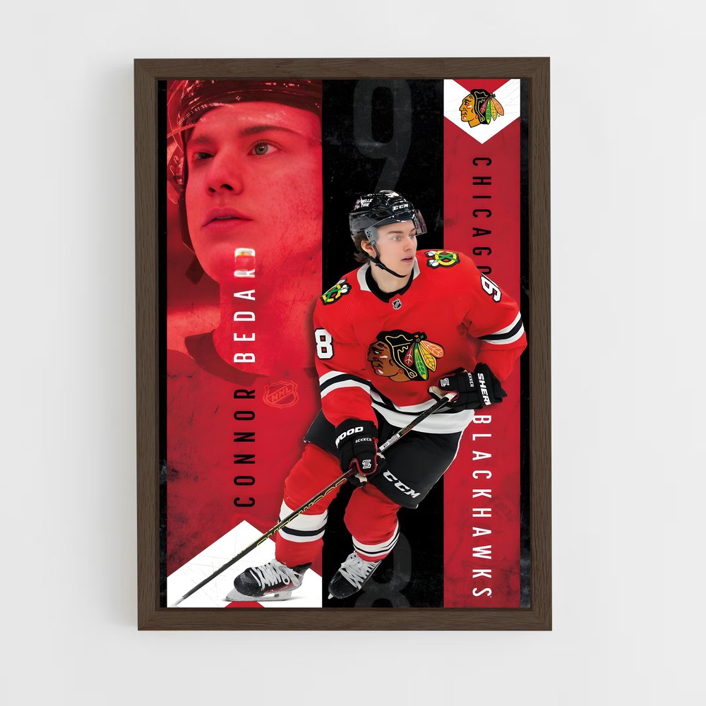 hockey-24 cadre Bois foncé