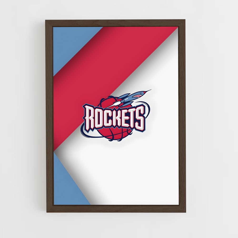 houston-rockets-11 cadre Bois foncé