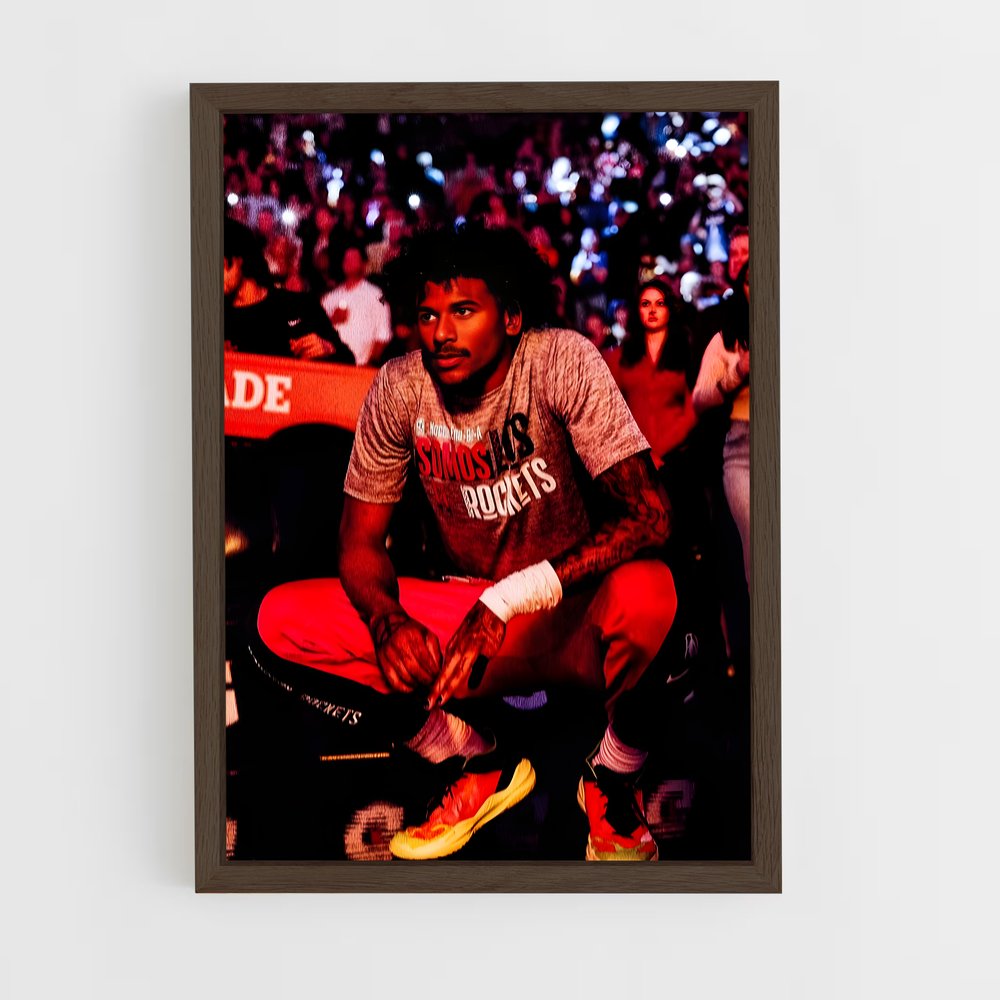 houston-rockets-9 cadre Bois foncé