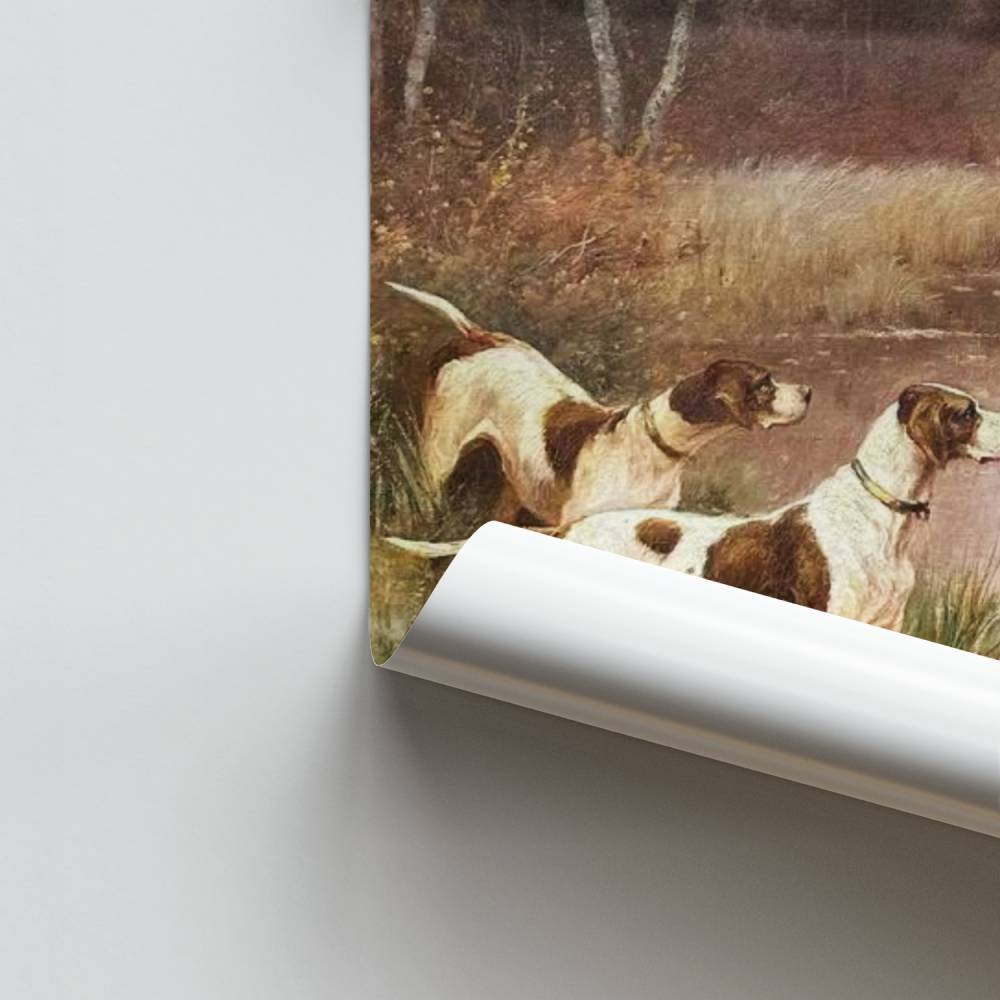 Poster Chiens au Bord de l'Eau