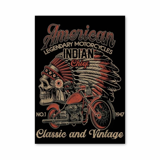 Poster Indian Chief Classic Vintage