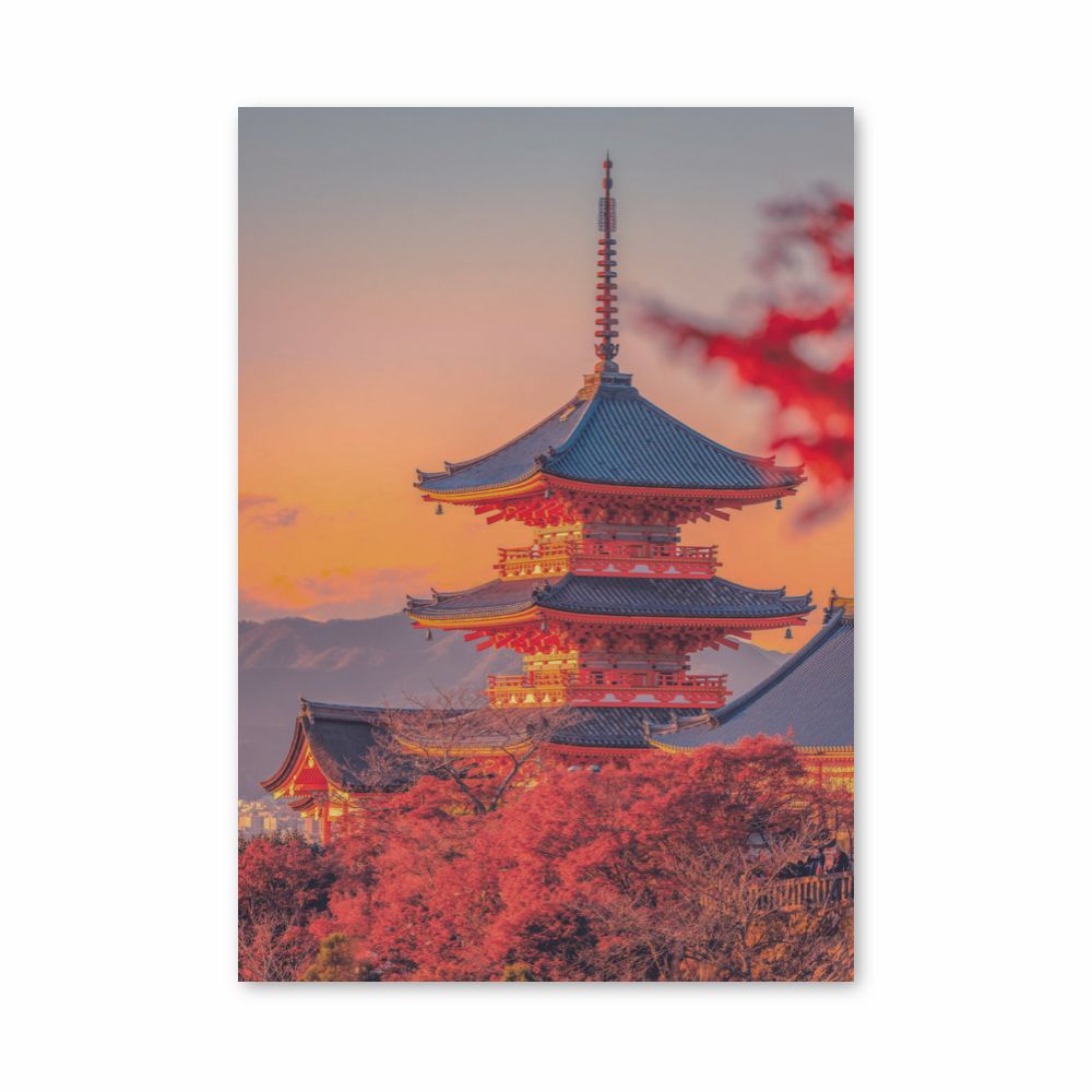 Poster Japon Temple Ensoleillé