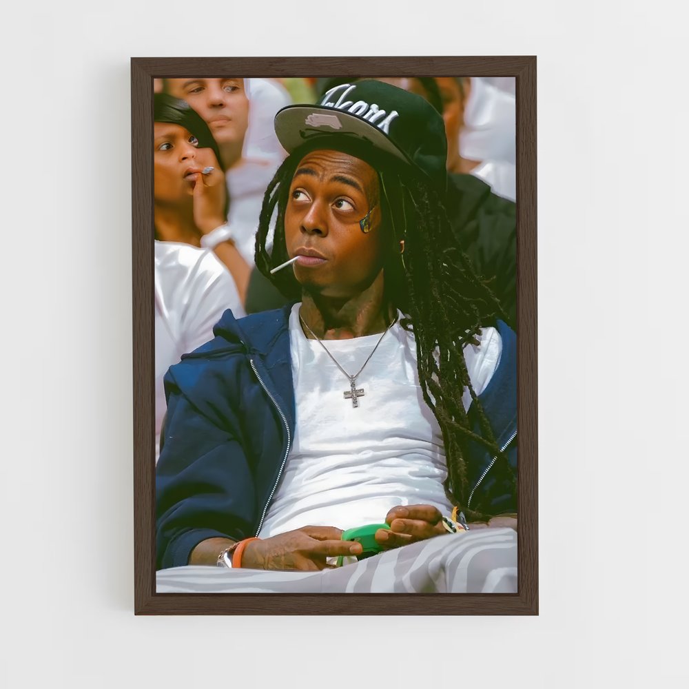 lil-wayne-3 cadre Bois foncé
