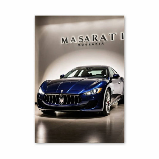 Poster Maserati Bleu Élégance