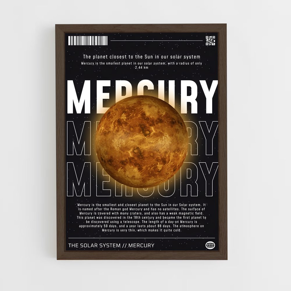mercury-1 cadre Bois foncé
