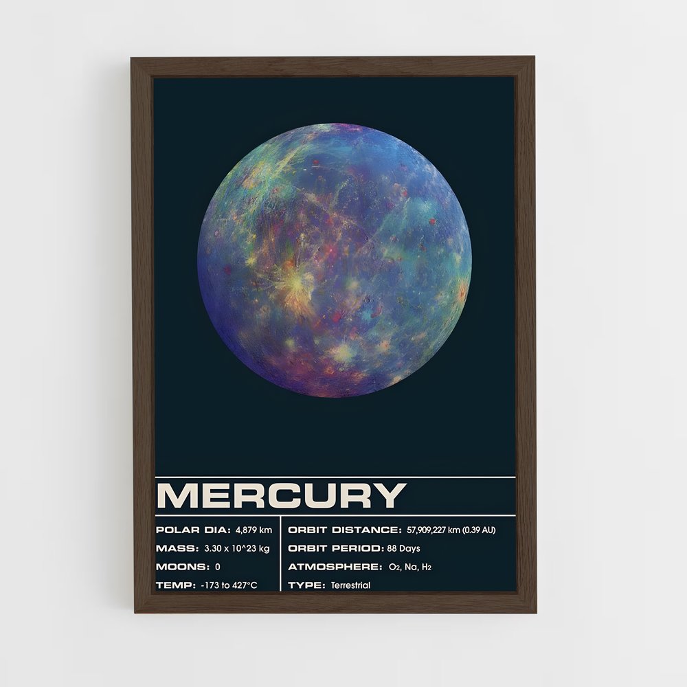 mercury-10 cadre Bois foncé