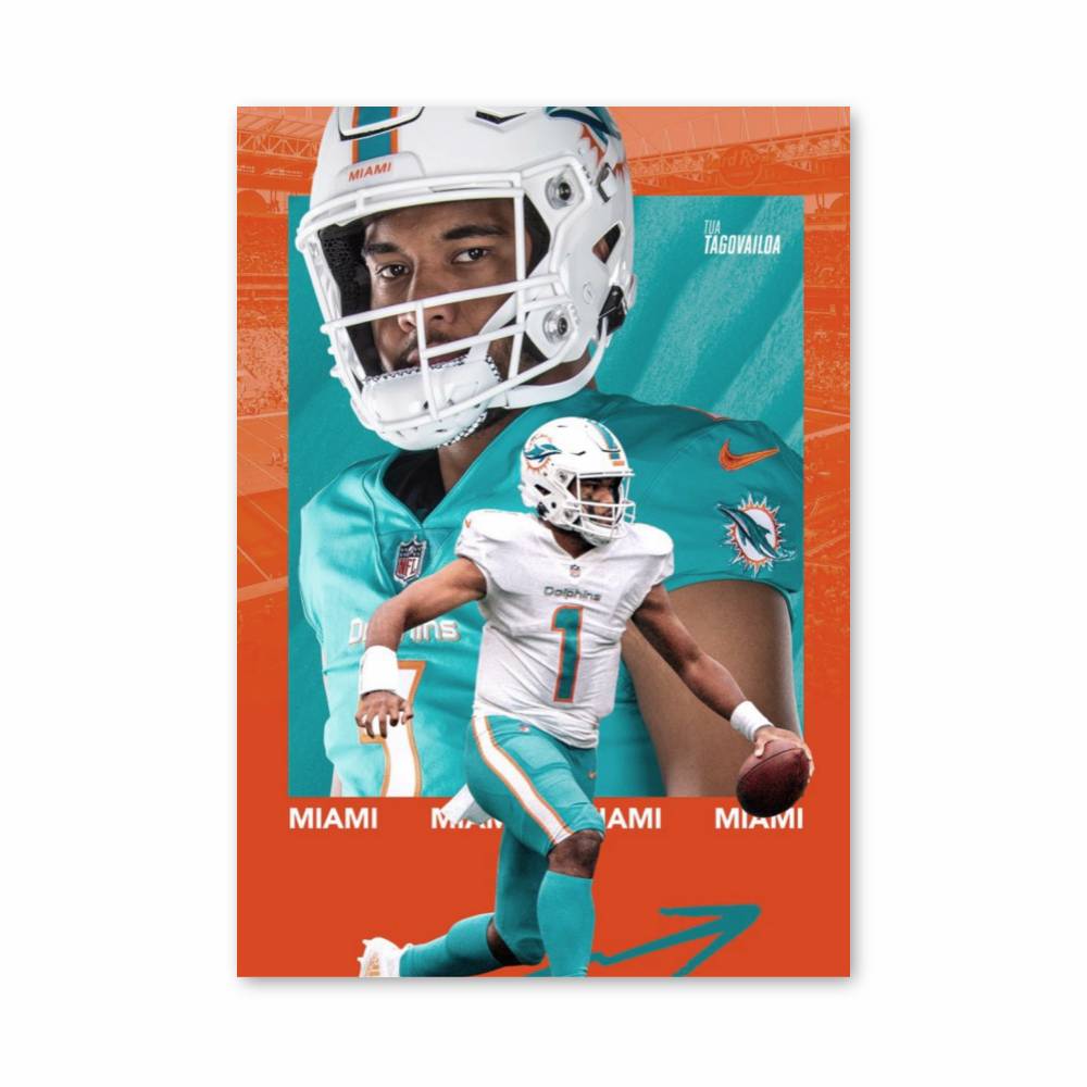 Poster Miami Dolphins Quarterback
