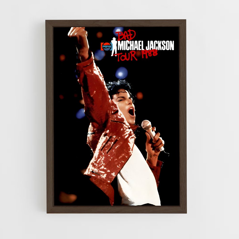 michael-jackson-7 cadre Bois foncé