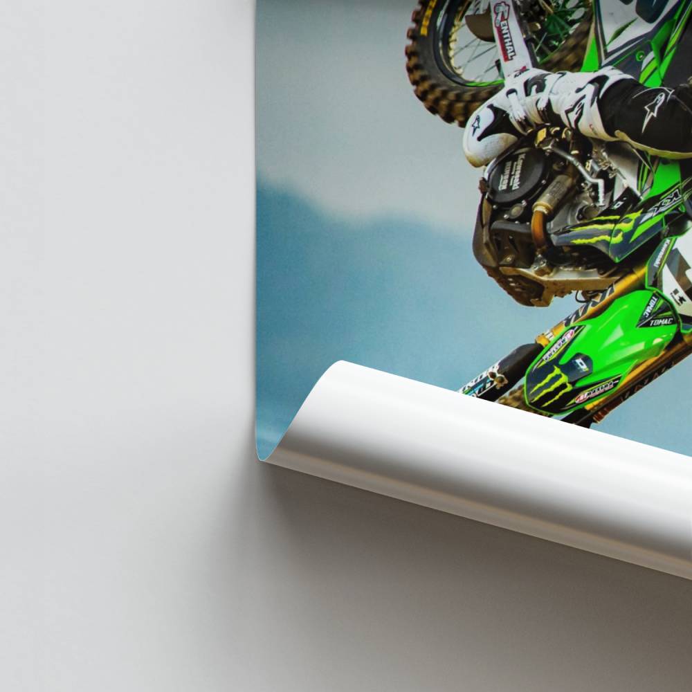 Poster Saut Acrobatique Moto-Cross