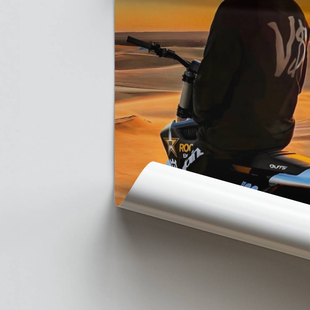 Poster Évasion Désert Moto-Cross