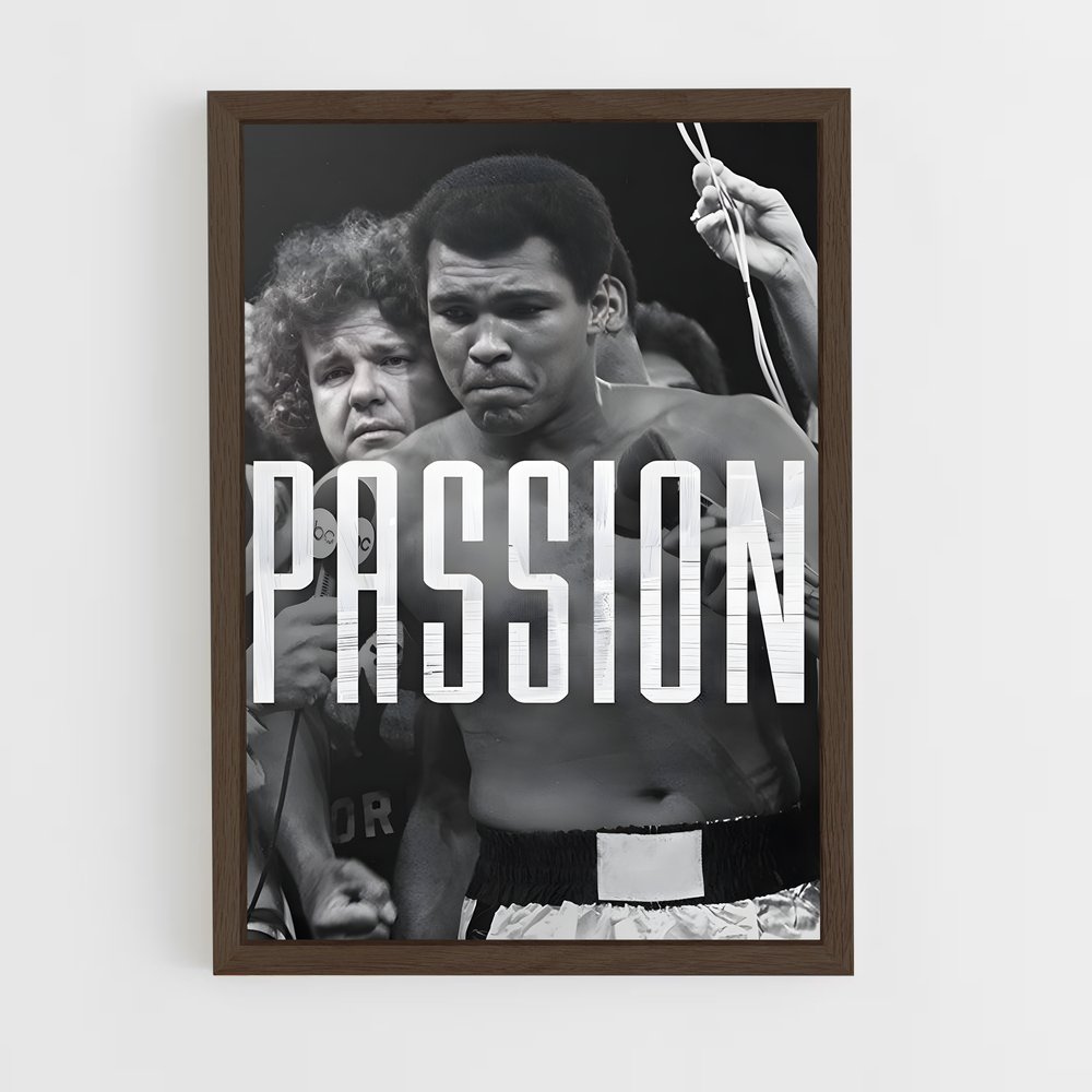 muhammad-ali-4 cadre Bois foncé