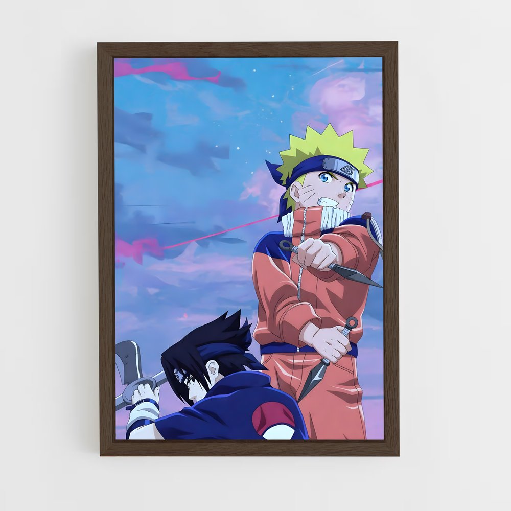naruto-13 cadre Bois foncé