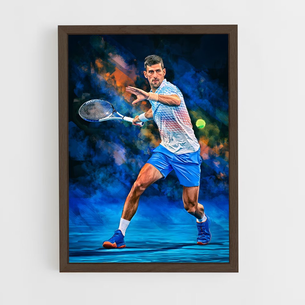 novak-djokovic-1 cadre Bois foncé