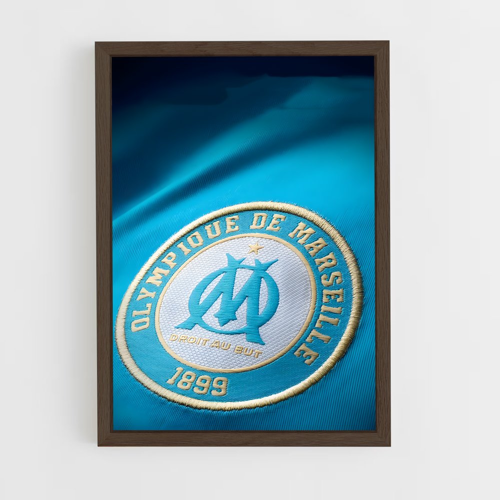 olympique-de-marseille-6 cadre Bois foncé